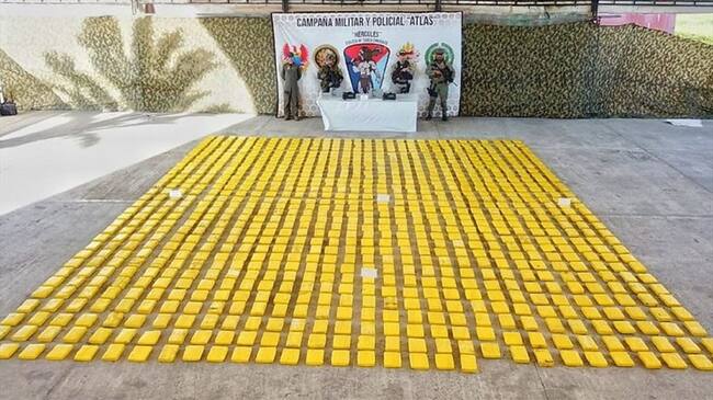 Armada nacional incauta más de 1.247 toneladas de clorhidrato de cocaína. Foto: Colprensa