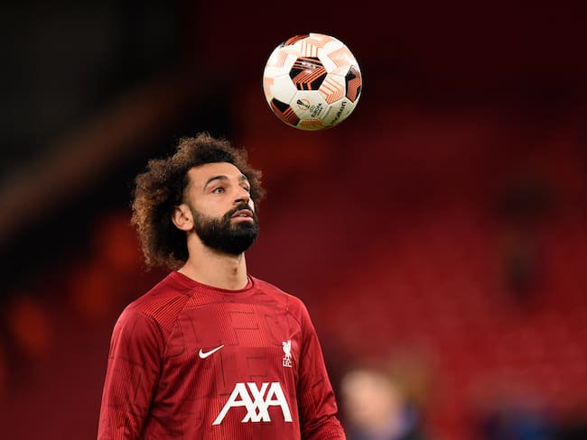 Liverpool (United Kingdom), 05/10/2023.- Liverpool&#039;s Mohamed Salah warms up before the UEFA Europa League Group E match between Liverpool and Union SG in Liverpool, Britain, 05 October 2023. (Reino Unido) EFE/EPA/PETER POWELL