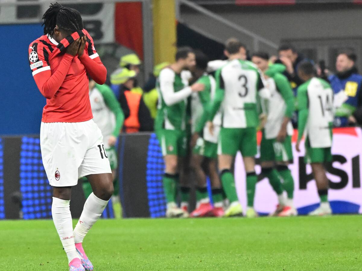 ‘Batacazo’ en la Champions: Feyenoord eliminó al Milan tras vencerlo 2-1 en el global