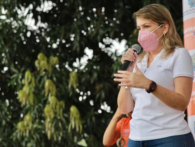 Alcaldesa de Santa Marta niega haber brindado apoyo a la Reforma Tributaria . Foto: Twitter Virna Johnson