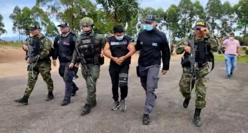 Captura de alias de ‘Pata Loca’. Foto: Cortesía Ejército Nacional.