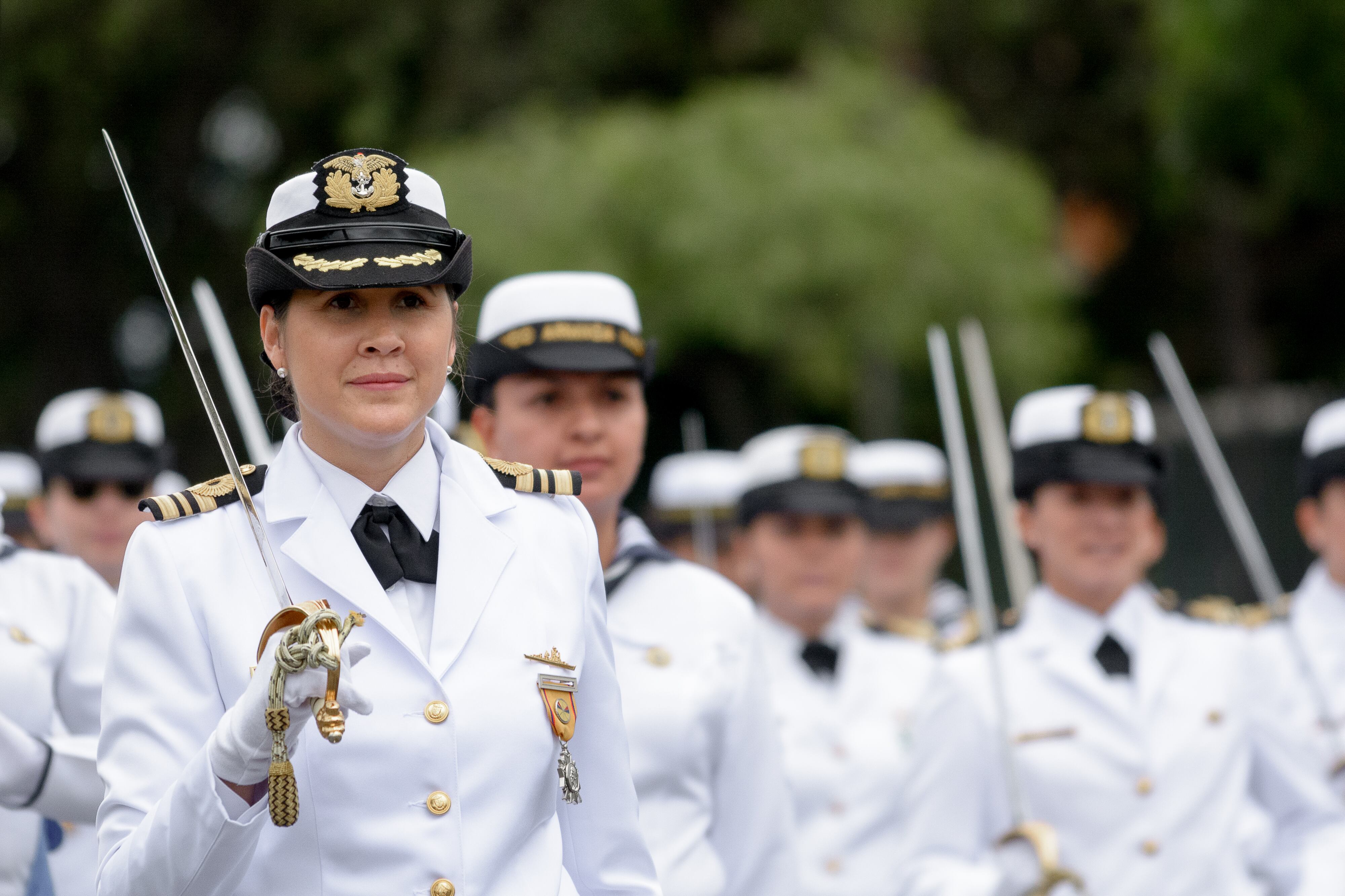 Miembros de la Armada Nacional de Colombia durante el desfile militar y policial del 20 de julio de 2023 / Foto: GettyImages