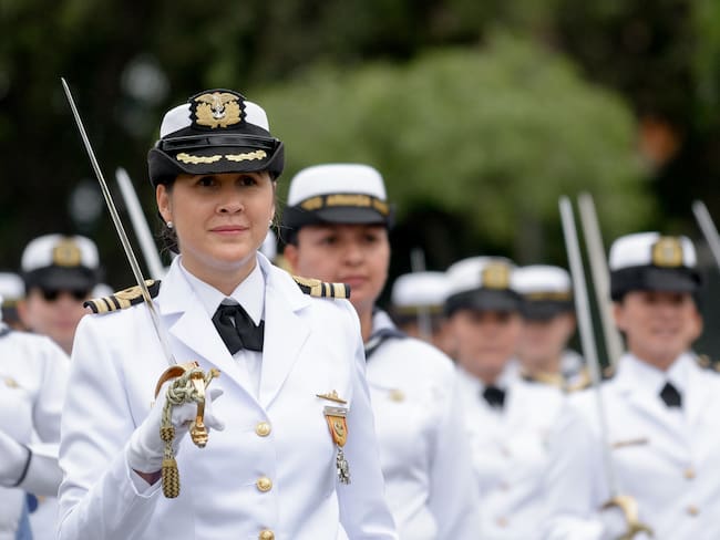 Miembros de la Armada Nacional de Colombia durante el desfile militar y policial del 20 de julio de 2023 / Foto: GettyImages