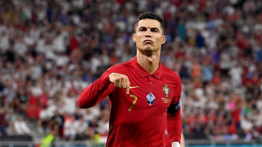 Cristiano Ronaldo, jugador de Portugal en la Eurocopa 2021. Foto: Tibor Illyes - Pool/Getty Images
