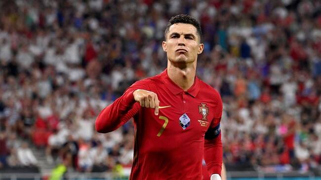 Cristiano Ronaldo, jugador de Portugal en la Eurocopa 2021. Foto: Tibor Illyes - Pool/Getty Images
