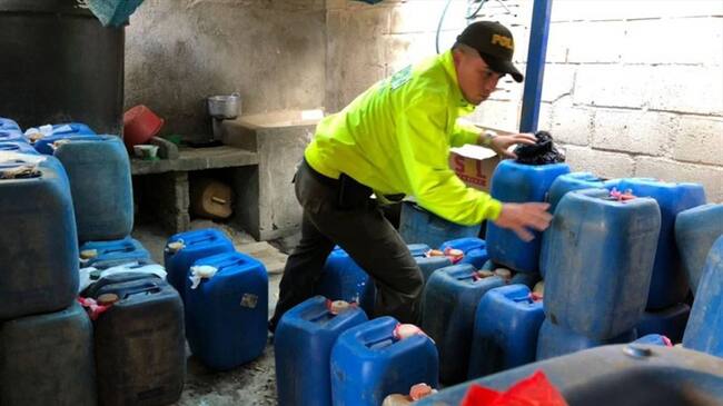 Aspecto de los operativos realizados por la Policía en la desarticulación de la banda 'Las Mulas'. Foto: Policía Nacional