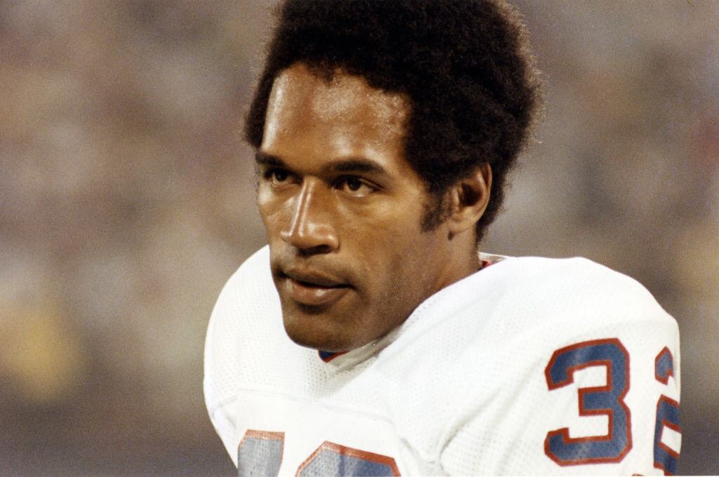 O.J. Simpson cuando era #32 de los Buffalo Bills en la NFL en1975. Foto: Robert Riger / Getty Images