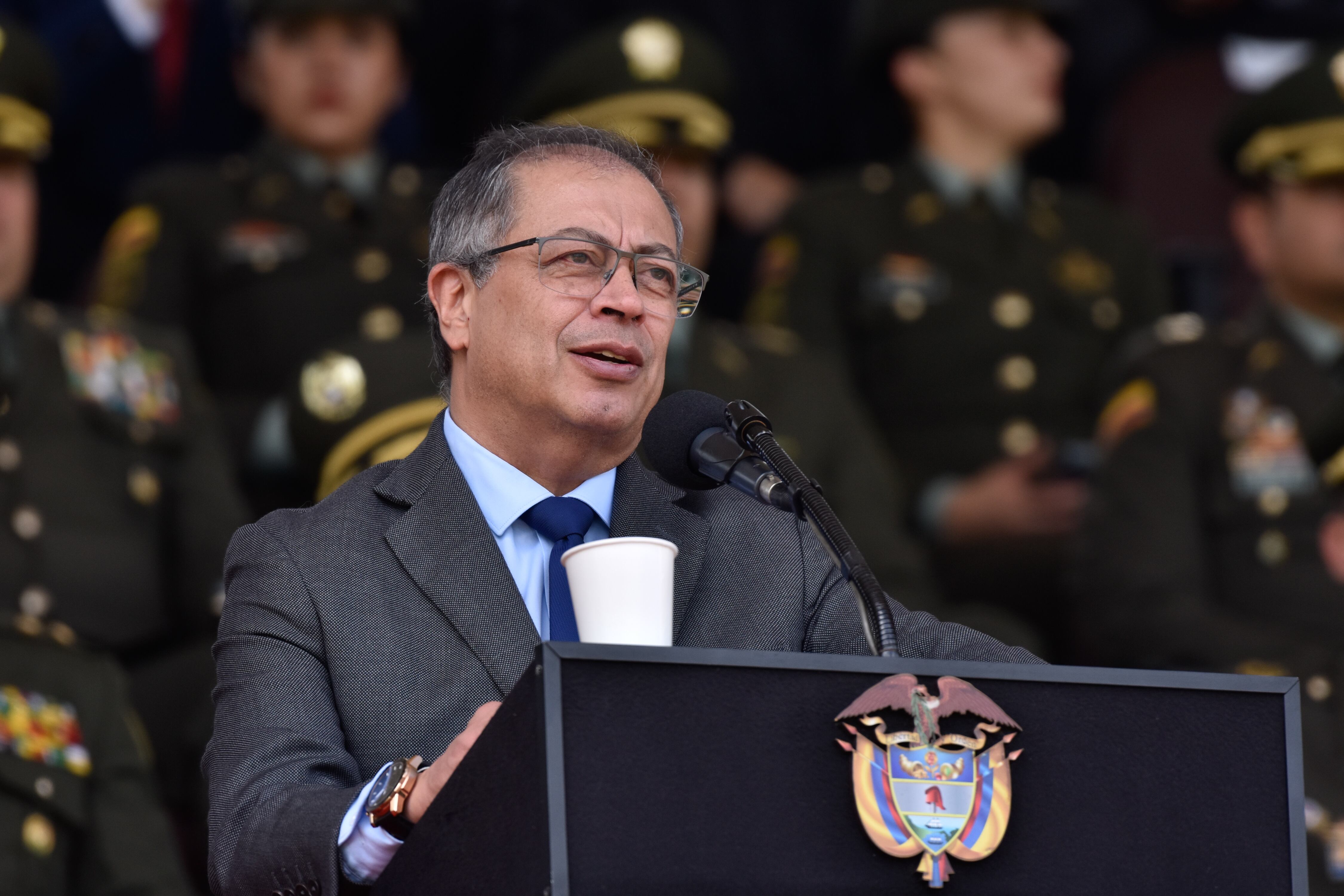 Gustavo Petro dando discurso/ Getty Images