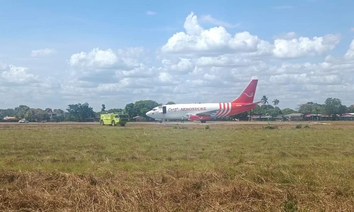 Por poco se repite una tragedia: avión de Aerosucre tuvo que aterrizar de emergencia en Puerto Carreño. Foto: Habitantes de Puerto Carreño.