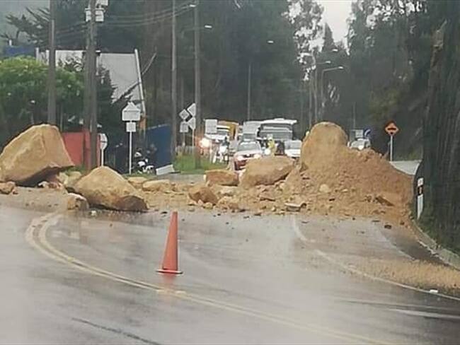 Vía Bogotá - La Calera. Foto: Bomberos Cundinamarca