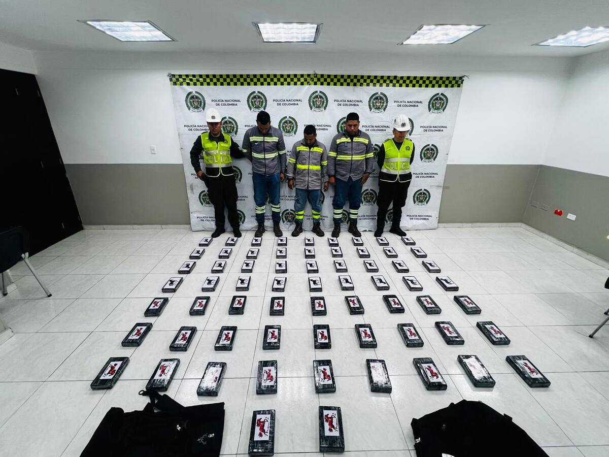 Incautan 54 kilogramos de cocaína en el Puerto de Santa Marta