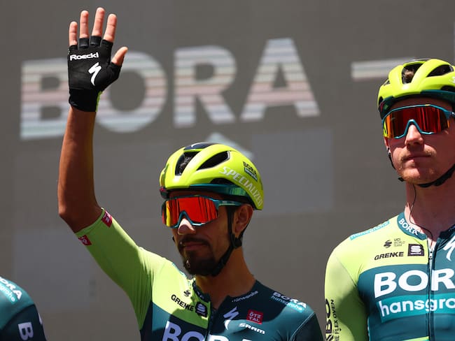 Daniel Felipe Martínez, el mejor colombiano en el Giro de Italia. (Photo by LUCA BETTINI/AFP via Getty Images)