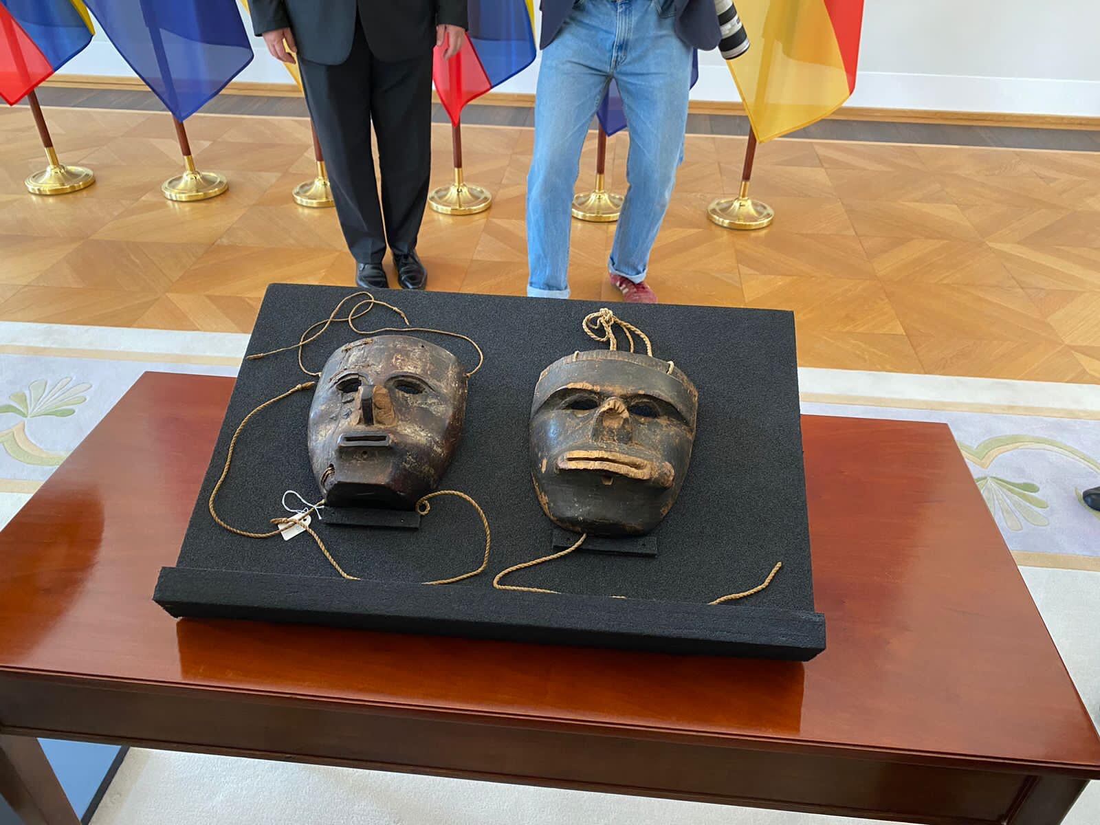 Máscaras sagradas del pueblo kogui. Foto: Cortesía Presidencia