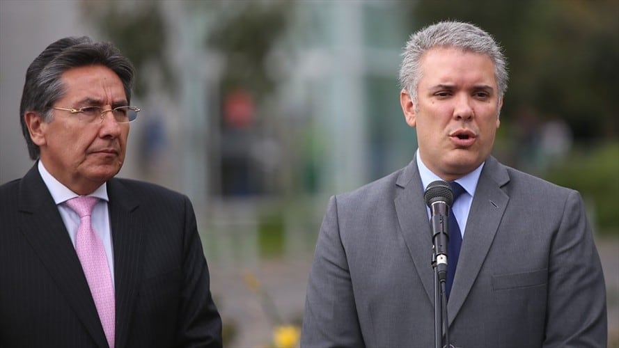 Duque se reunió con el fiscal Néstor Humberto Martínez tras su renuncia. Foto: Colprensa