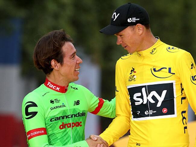 Rigoberto Urán y Chris Froome. Foto: Getty Images
