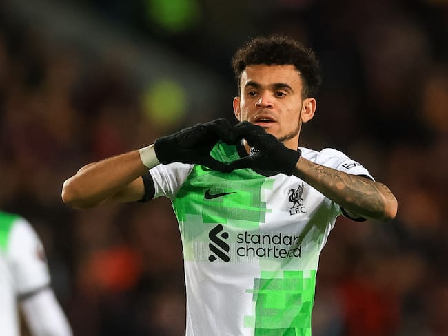 Luis Diaz jugador del Liverpool. Foto: EFE/EPA/MARTIN DIVISEK