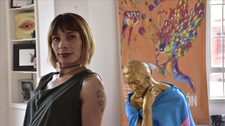 Katalina Ángel decidió transformar su experiencia traumática en activismo para luchar por los derechos de las personas LGBT privadas de la libertad en Colombia. Foto: Agencia Anadolu