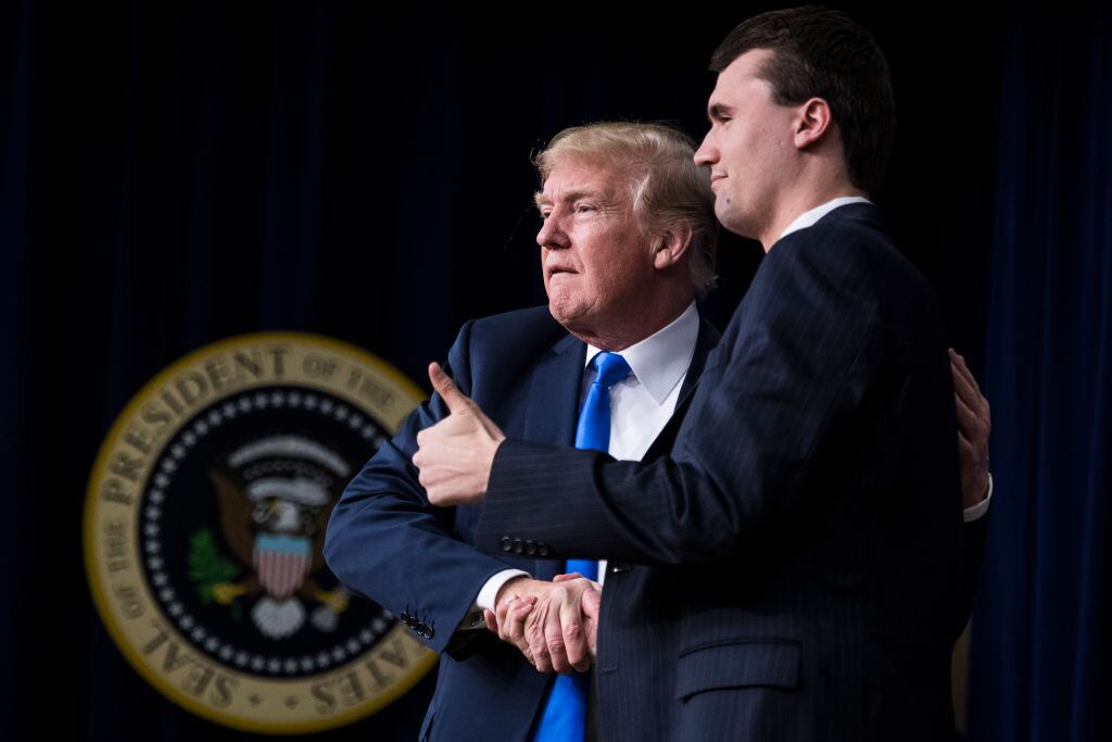 Donald Trump y Charlie Kirk. Foto: Jabin Botsford/The Washington Post via Getty Images.