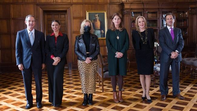 Marta Lucía Ramírez y excancilleres hablaron sobre los desafíos de la política exterior. Foto: Cortesía Cancillería