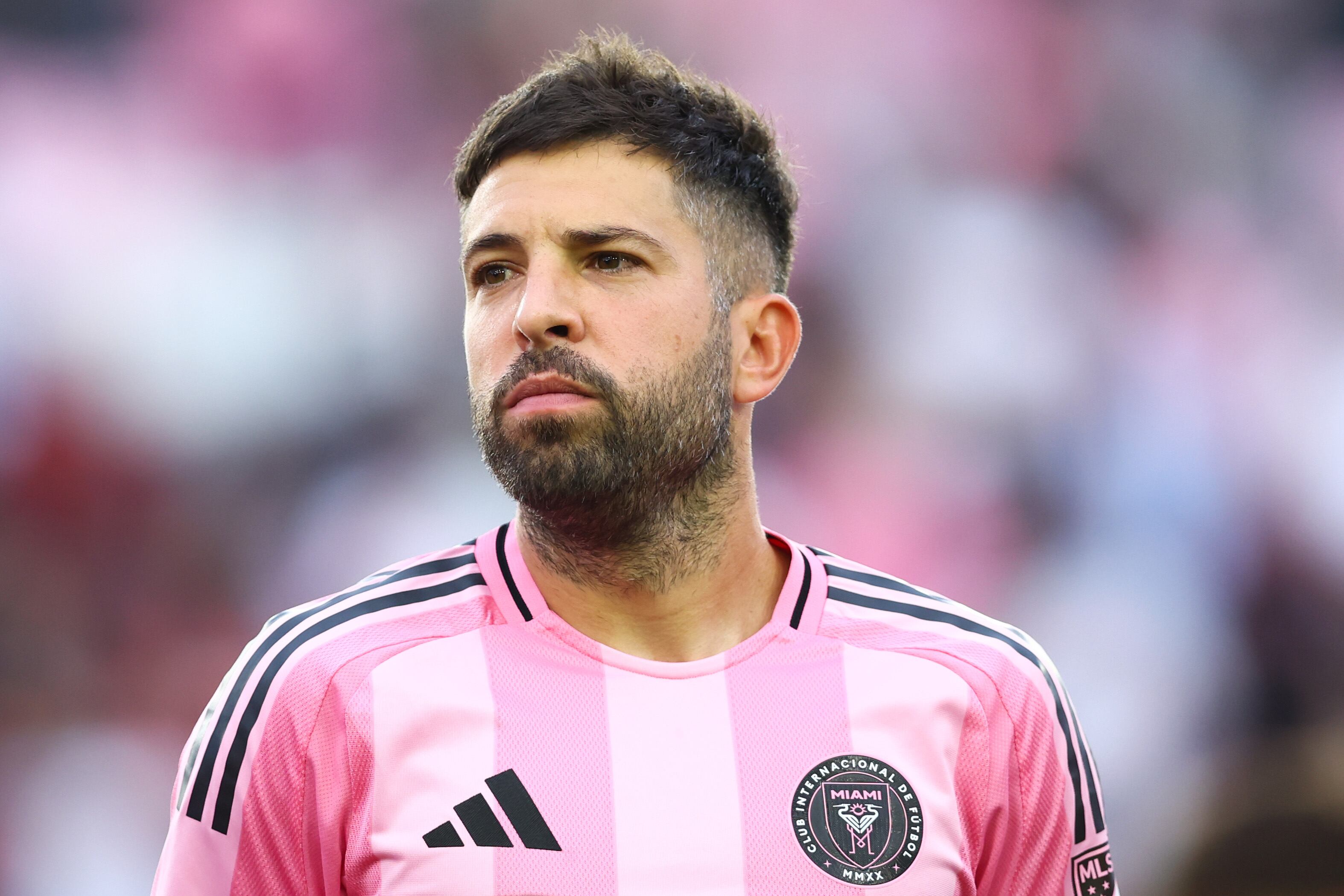 Jordi Alba con el Inter de Miami en mayo de 2025. FOTO: Megan Briggs/Getty Images