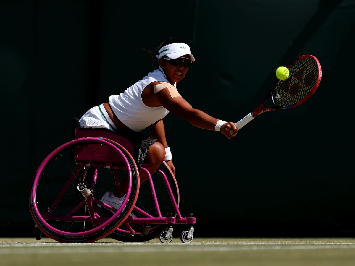 Angélica Bernal es subcampeona en Wimbledon en silla de ruedas
