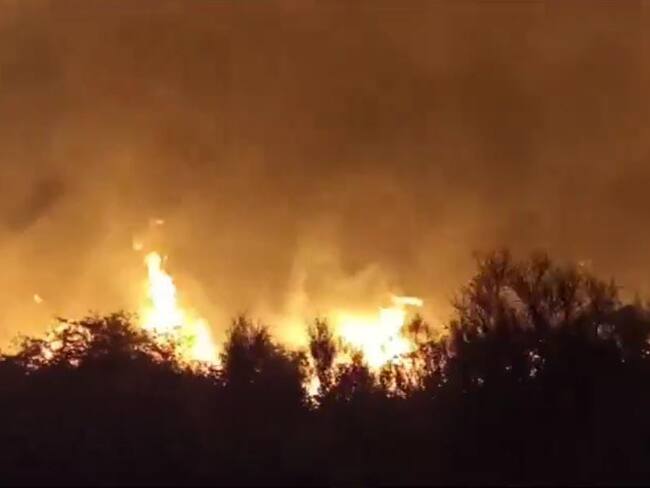 El incendio forestal en el municipio de Corrales, vereda Modecá, se pudo controlar ocho días después de su inicio / Foto: Suministrada.