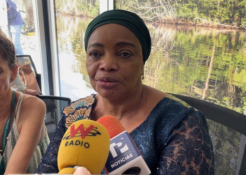 Éve Bazaiba, ministra de Medio Ambiente del Congo. Foto: W Radio