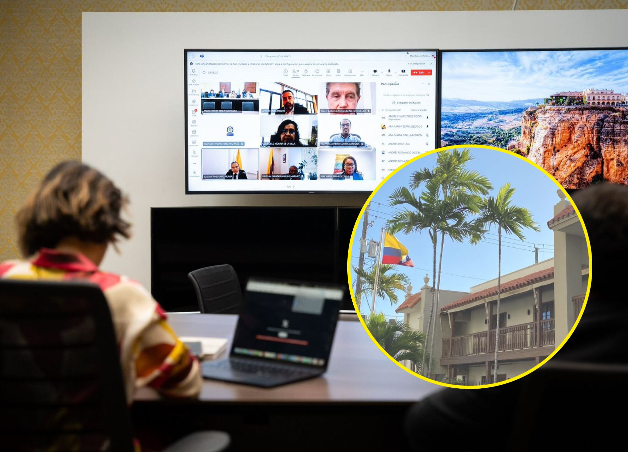 Foto: Cancillería (en círculo Consulado de Miami)