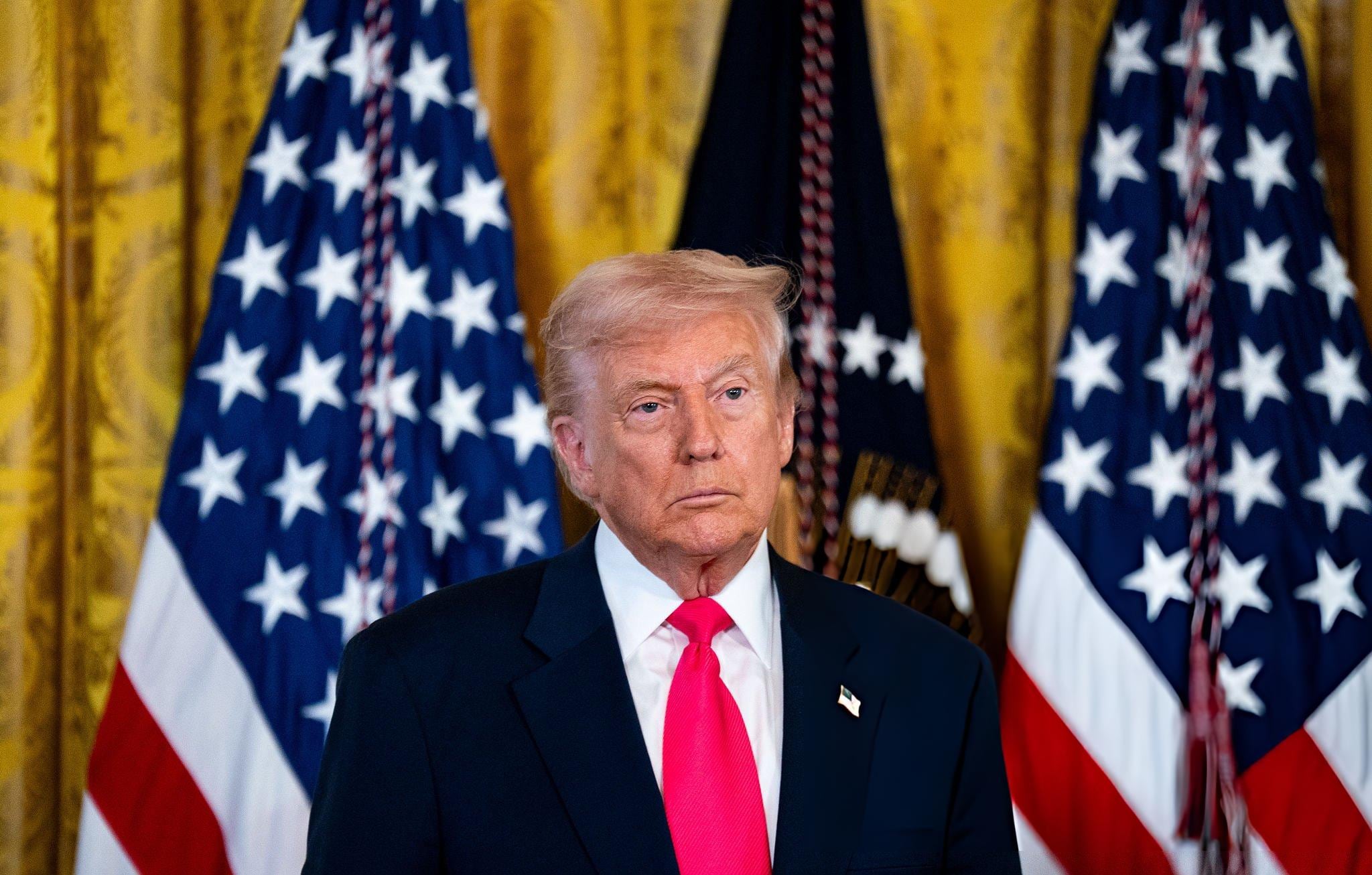 El presidente Donald Trump, en la Casa Blanca, el 13 de noviembre de 2025. FOTO: Al Drago/Getty Images
