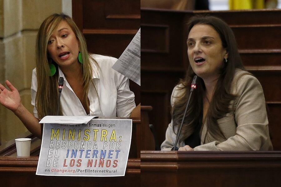 “Bandida quien cree que con renunciar, lava el nombre”: Katherine Miranda a Karen Abudinen. Fotos: Colprensa