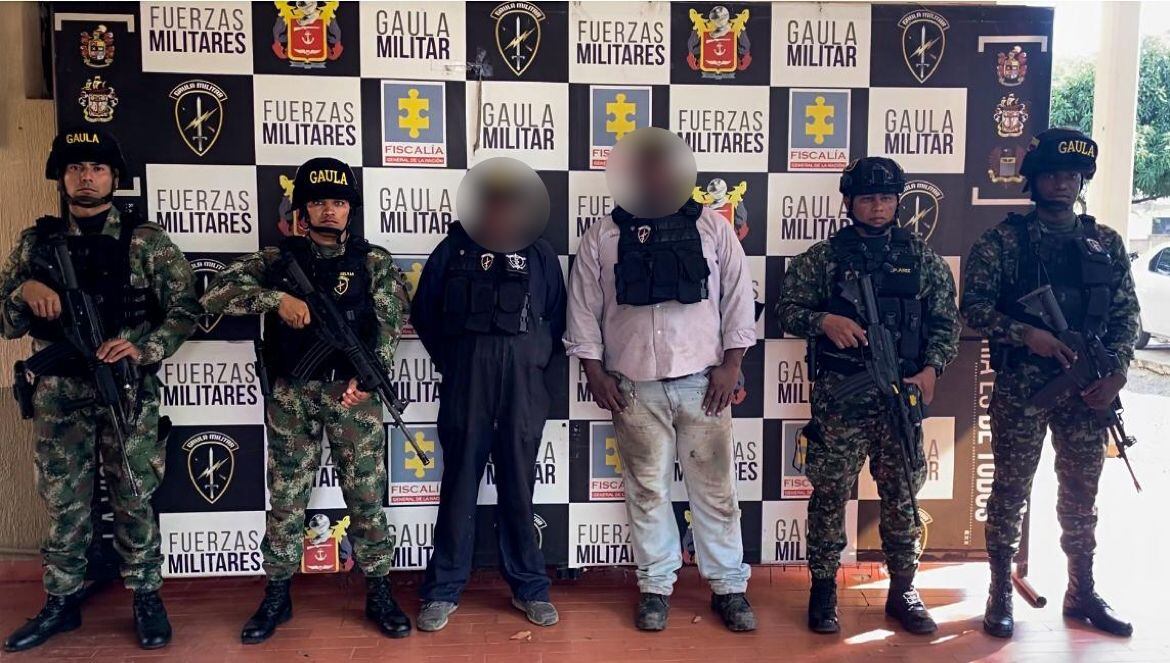 Ejército rescató a dos hombres que fueron secuestrados en zona rural de Montería. Foto: prensa Ejército.