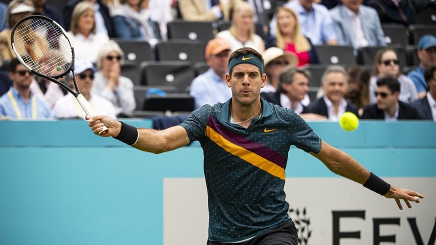 Juan Martín Del Potro, 12º del mundo, sufre de una fractura en la rótula de su rodilla derecha. Foto: Getty Images