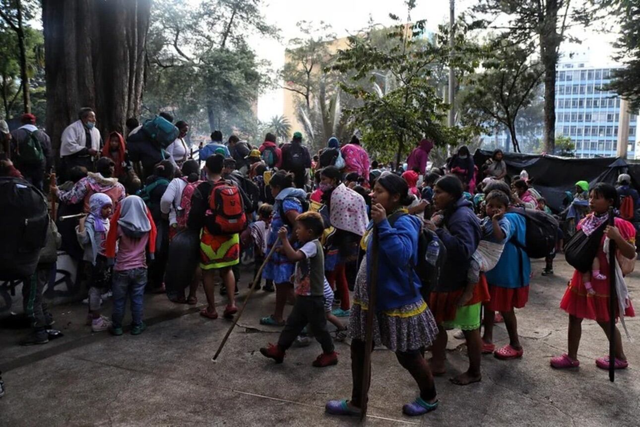 Retorno de indígenas desde Bogotá hacia Risaralda / Foto: Colprensa