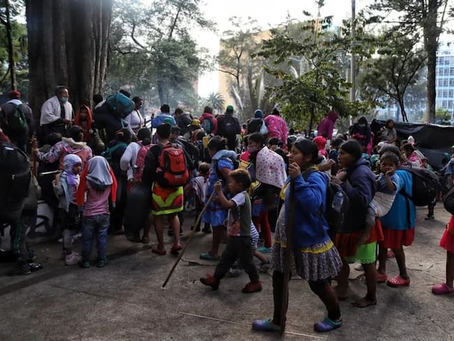 Retorno de indígenas desde Bogotá hacia Risaralda / Foto: Colprensa