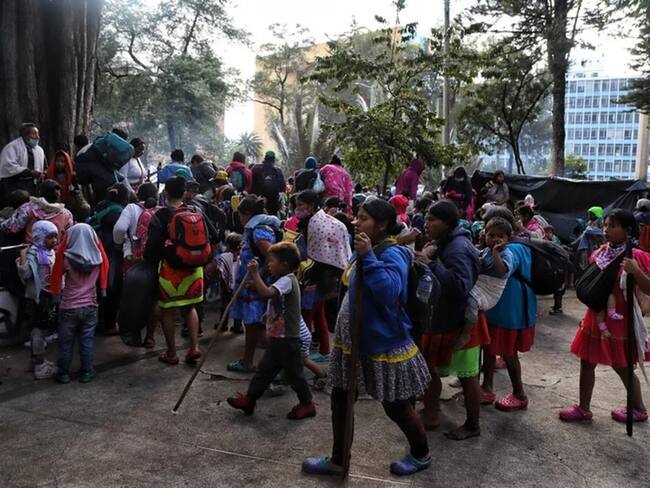 Retorno de indígenas desde Bogotá hacia Risaralda / Foto: Colprensa