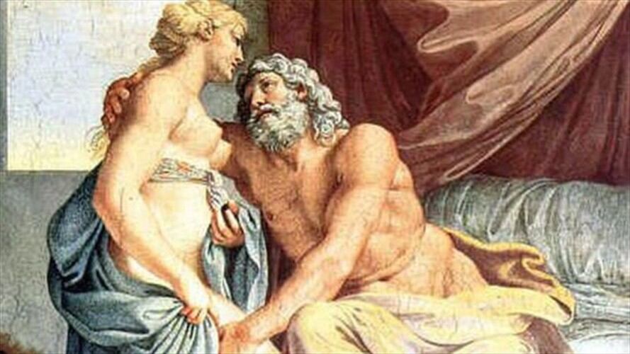 Juno y Júpiter, según un cuadro del pintor barroco italiano Annibale Carracci (1560-1609), conservado en la galería Farnese, en Roma. Foto: PINTURA DE ANNIBALE CARRACCI / BBC MUNDO.