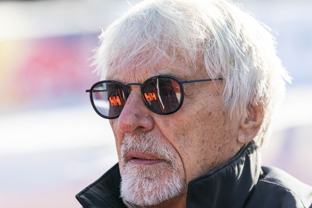 KITZBUEHEL, AUSTRIA - JANUARY 24: Bernie Ecclestone of United Kingdom during the Audi FIS Alpine Ski World Cup - Men's Super G on January 24, 2020 in Kitzbuehel, Austria. (Photo by Klaus Pressberger/SEPA.Media /Getty Images)