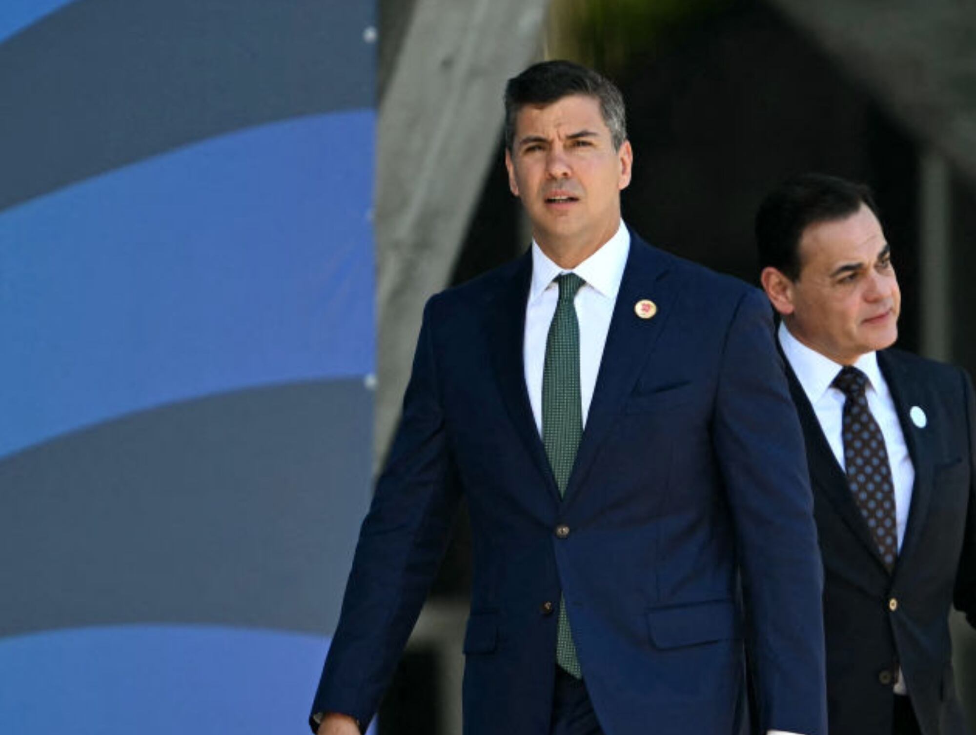 Presidente Santiago Peña ingresando a la cumbre del G-20. I Foto: MAURO PIMENTEL/AFP via Getty Images.