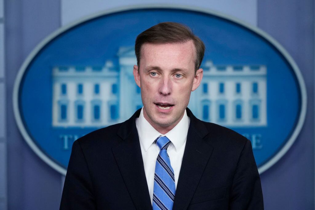 White House National Security Advisor Jake Sullivan speaks during the daily press briefing at the White House on August 23, 2021 in Washington, DC. Sullivan took questions about the situation in Afghanistan. (Photo by Drew Angerer/Getty Images)