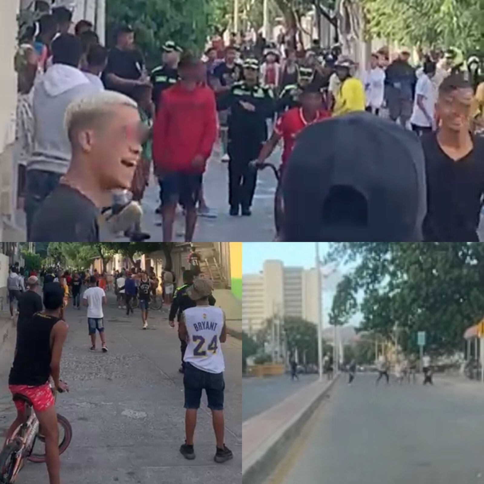 Jóvenes "tira piedras" / Cortesía 