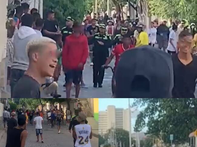 Jóvenes "tira piedras" / Cortesía