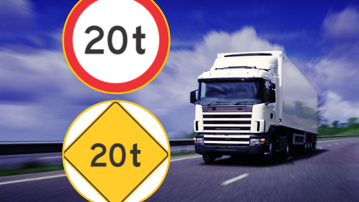 ¿Qué significa la señal de tránsito ‘20 ton’ en carretera? No aplica para todos los vehículos