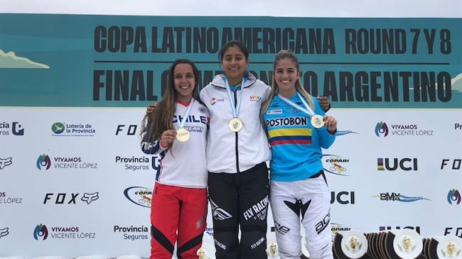 Laura Tatiana Ordóñez se ganó el séptimo y octavo round de la Copa Latinoamericana de BMX en la ciudad de Buenos Aires (Argentina). Foto: Indeportes Cauca