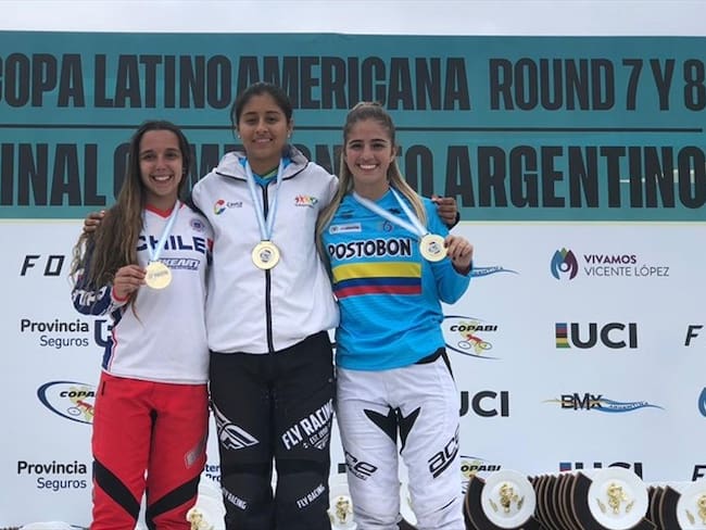 Laura Tatiana Ordóñez se ganó el séptimo y octavo round de la Copa Latinoamericana de BMX en la ciudad de Buenos Aires (Argentina). Foto: Indeportes Cauca