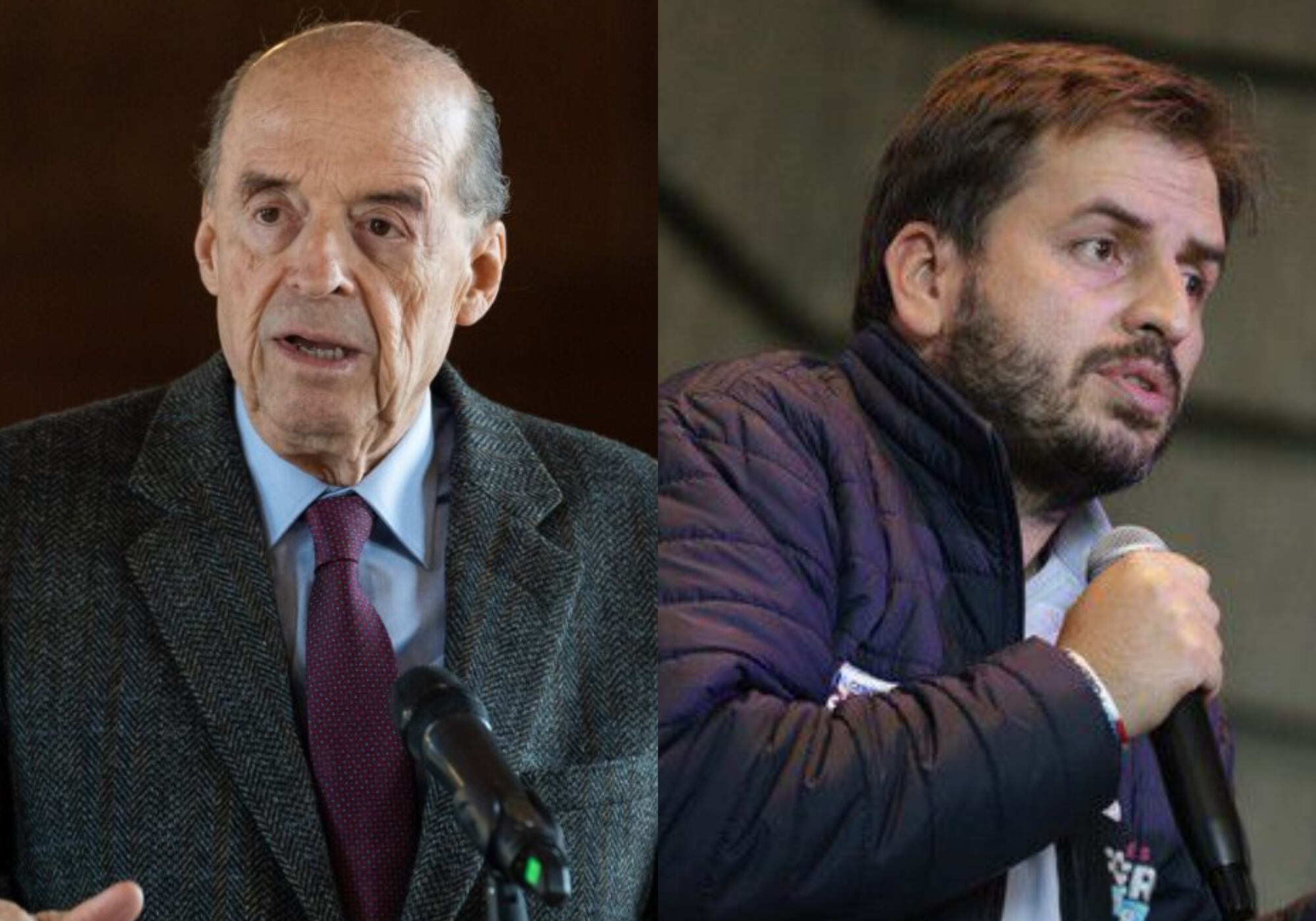 Canciller Álvaro Leyva (izquierda) y el representante Andrés Forero (derecha). Fotos: Colprensa.