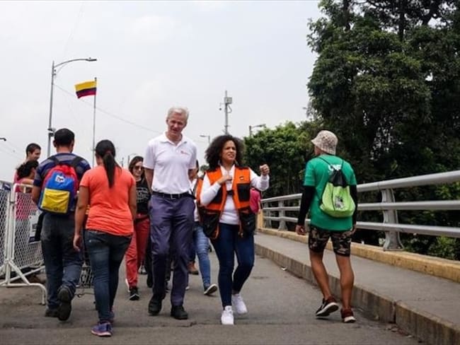 El secretario general del Consejo Noruego para Refugiados visitó Colombia. Foto: Agencia Anadolu