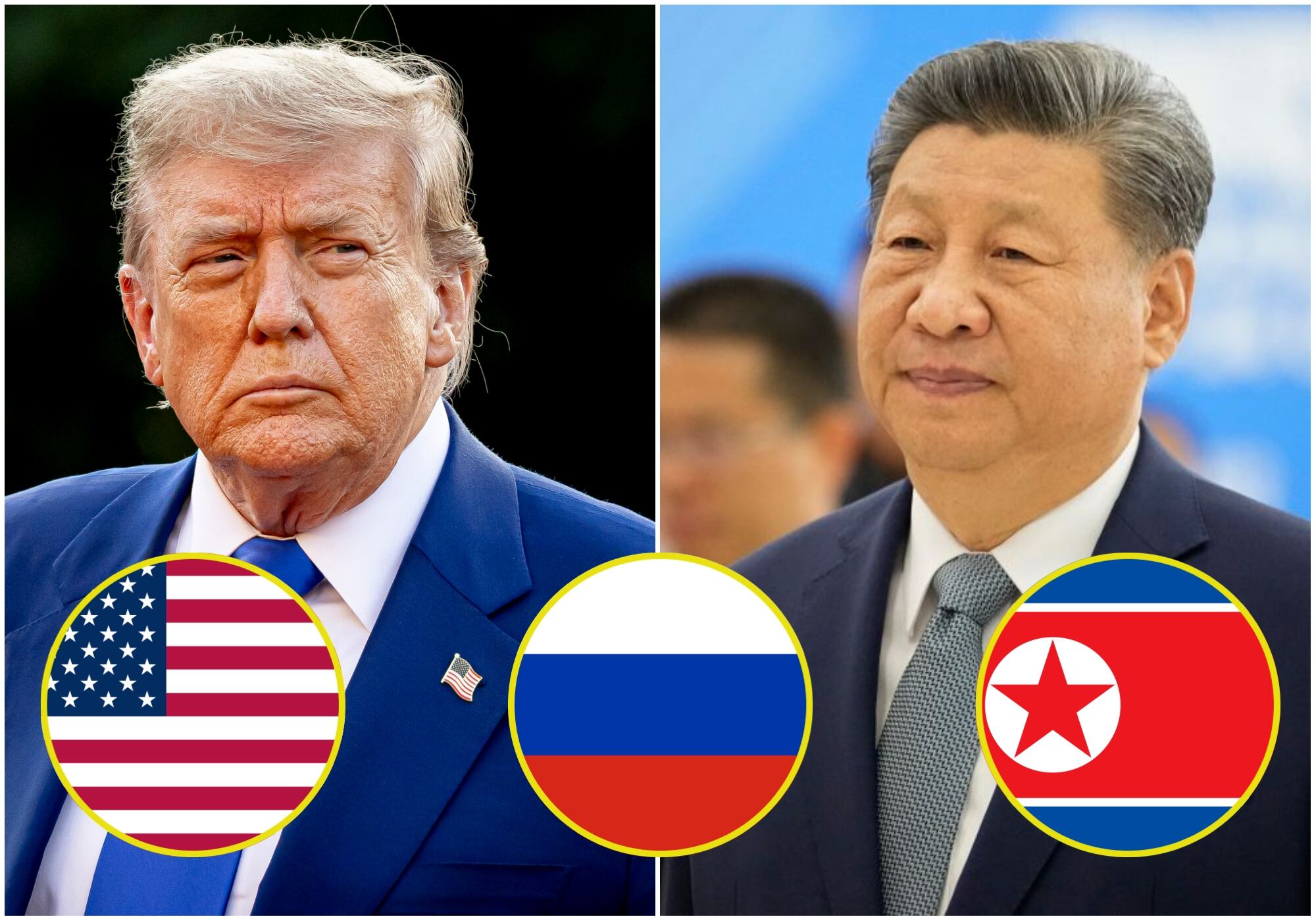Trump asegura que Xi Jinping “conspira” contra Estados Unidos junto a Rusia y Corea del Norte. Foto: Getty Images.