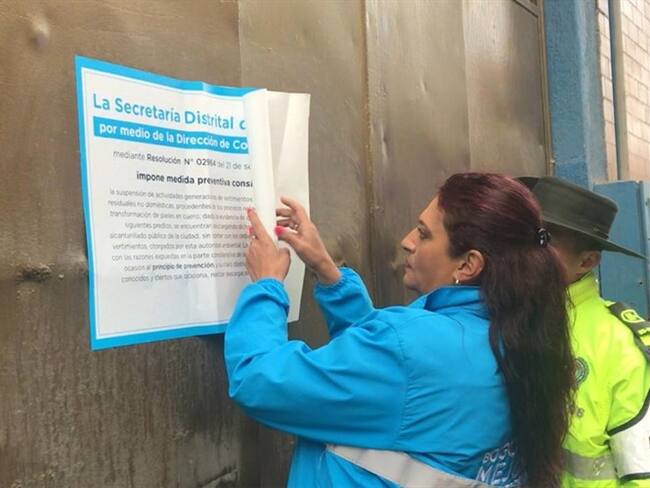 Sellan 50 curtiembres por contaminación del agua en Bogotá. Foto: Cortesía