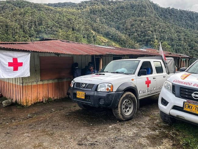 Más de 50 rescatistas realizan labores en la zona. Crédito: Cruz Roja Colombiana. 