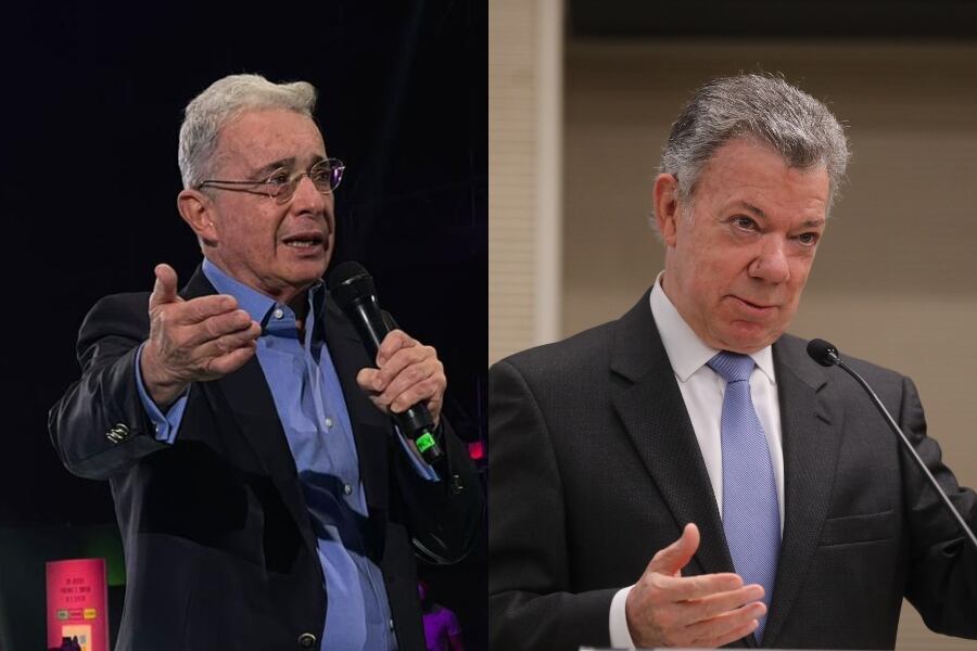 “Es una carta cargada de veneno, su cinismo no tiene límites”: defensa de Uribe a Santos. Fotos: Colprensa/Getty Images